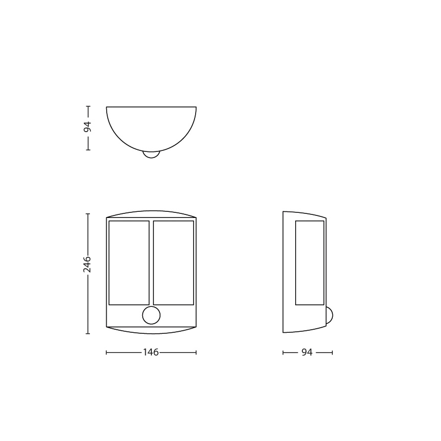 Philips - LED вуличний світильник з датчиком LED/6W IP44