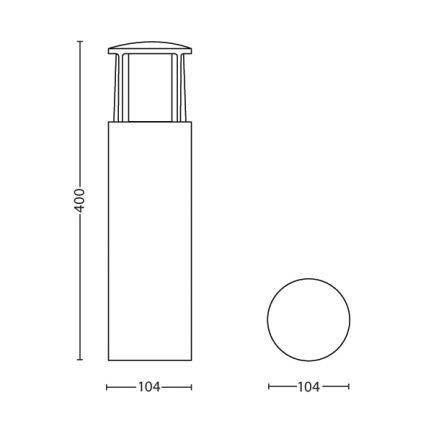 Philips - Светодиодная уличная лампа 1xLED/6W/230V IP44