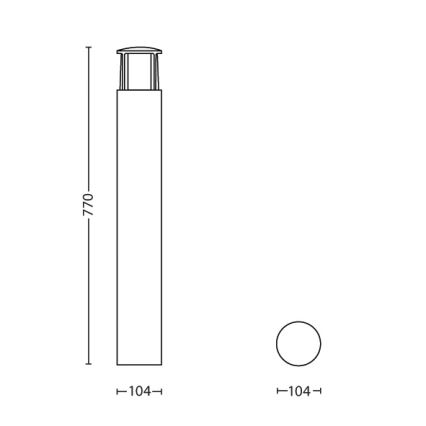 Philips - Вулична світлодіодна лампа 1xLED/6W/230V IP44