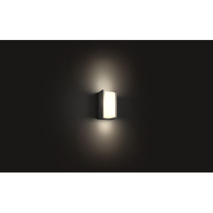 Philips - Уличный светодиодный настенный светильник с регулированием яркости Hue TURACO 1xE27/9,5W/230V IP44