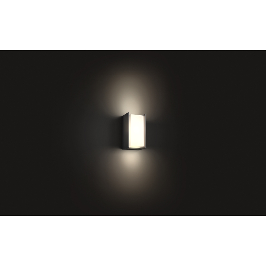 Philips - Уличный светодиодный настенный светильник с регулированием яркости Hue TURACO 1xE27/9,5W/230V IP44