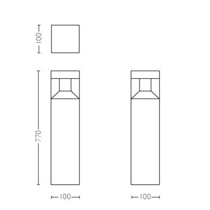 Philips - Світлодіодний вуличний світильник підлоговий LED/8W IP44