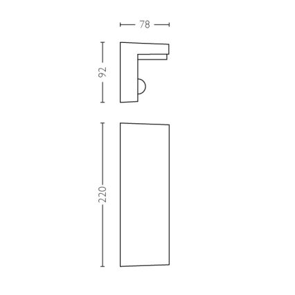 Philips - LED Вуличний настінний світильник з датчиком 2xLED/4,5W/230V 2700K IP44