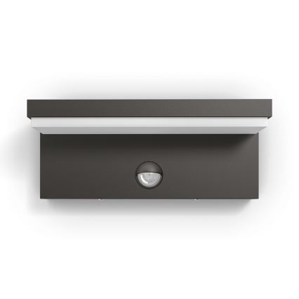 Philips - Уличный светодиодный настенный светильник с датчиком 2xLED/4,5W/230V 4000K IP44