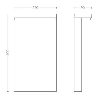 Philips - Светодиодная уличная лампа 2xLED/4,5W/230V 2700K IP44