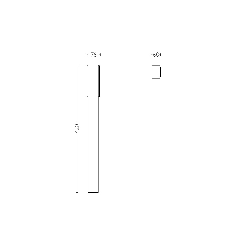 Philips - Уличный столбик с подсветкой 2xLED/4,5W IP44