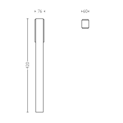 Philips - Уличный столбик с подсветкой 2xLED/4,5W IP44
