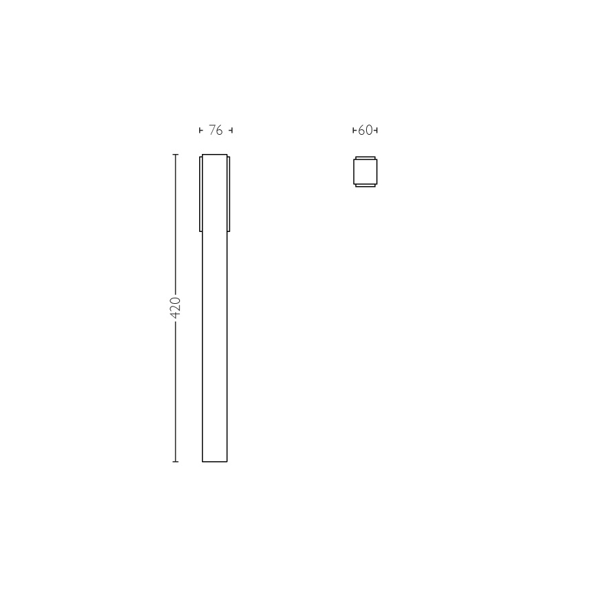 Philips - Уличный светильник на стойке 2xLED/4,5W IP44