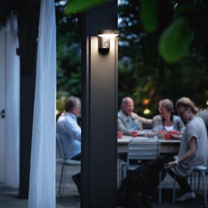 Philips 16491/47/P0 - Вуличний світлодіодний настінний світильник з датчиком MYGARDEN COCKATOO 1xLED/8W/230V IP44