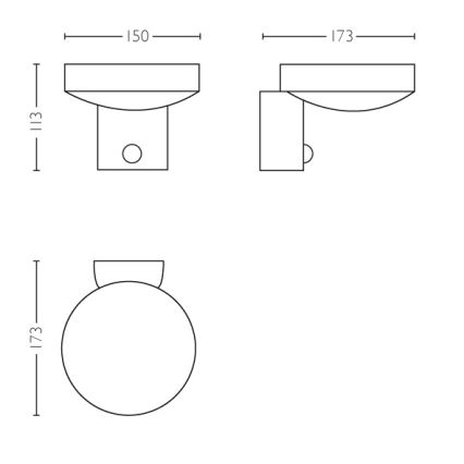 Philips 16491/47/P0 - Вуличний світлодіодний настінний світильник з датчиком MYGARDEN COCKATOO 1xLED/8W/230V IP44