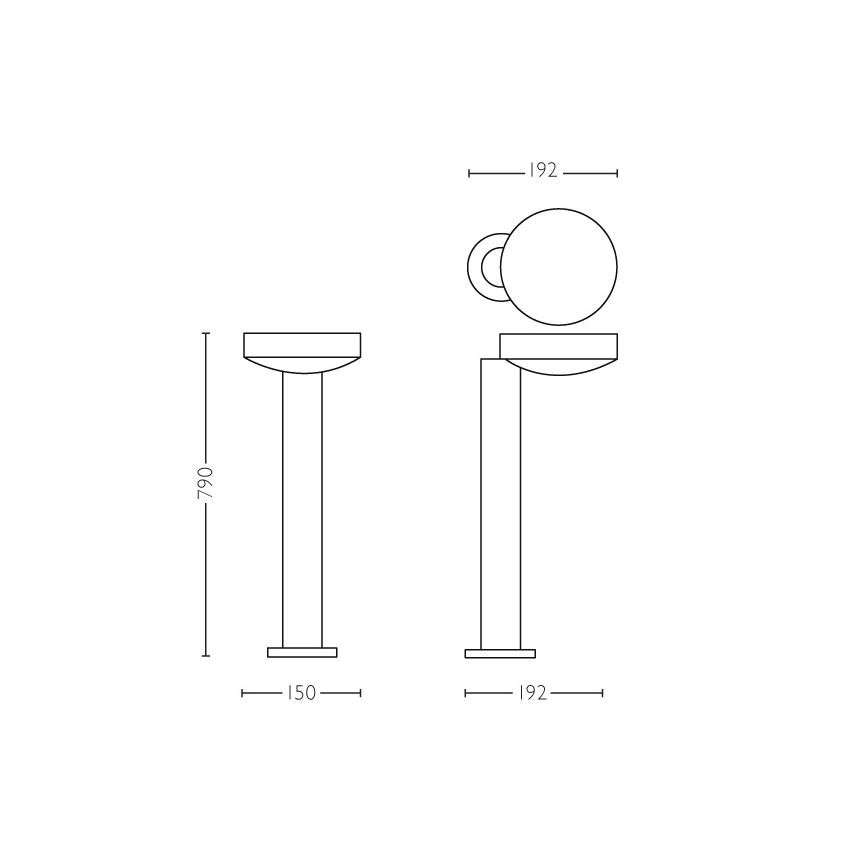 Philips - Світлодіодний вуличний світильник підлоговий LED/8W IP44