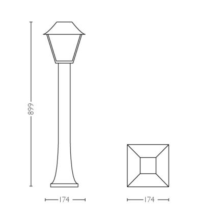 Philips 16497/30/PN - Уличная лампа MYGARDEN ALPENGLOW E27/60W/230V IP44