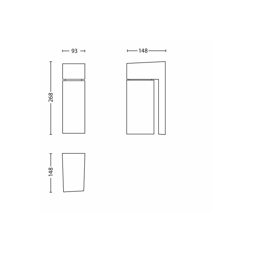 Philips - Уличный настенный светильник 1xE27/23W/230V IP44