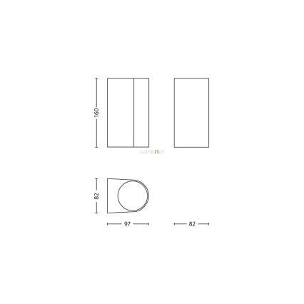 Philips 17102/86/16 - Зовнішній настінний світильник MYGARDEN NIGHTINGALE 2xGU10/35W IP44