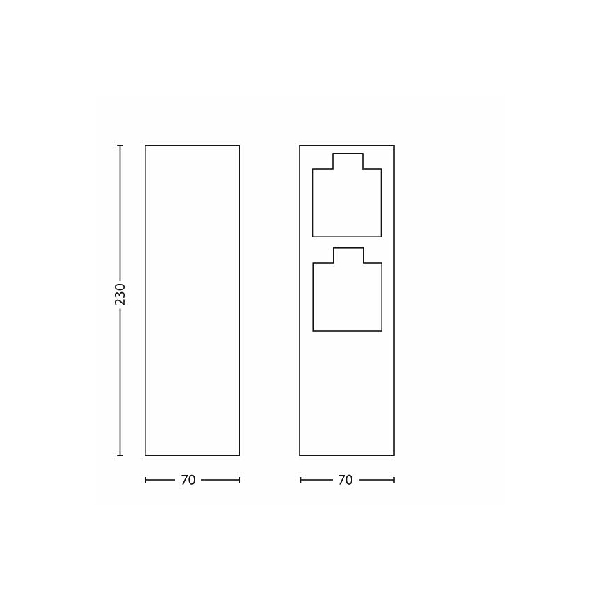 Philips 17108/47/16 - Уличная розеточная колонна MYGARDEN ROCK 230V IP44 SCHUKO