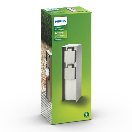 Philips - Уличный розеточный блок 230V IP44