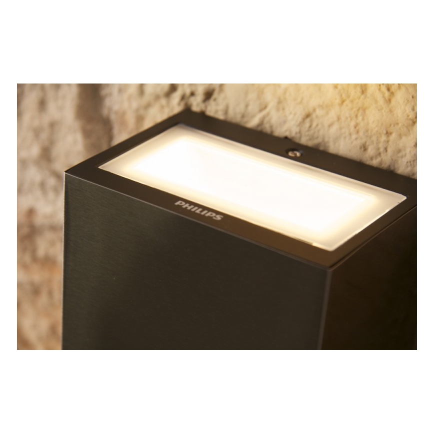 Philips 17209/47/16 - Зовнішній настінний світильник FLAGSTONE 3xLED/1W/230V IP44