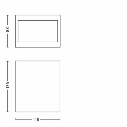 Philips 17209/47/16 - Зовнішній настінний світильник FLAGSTONE 3xLED/1W/230V IP44