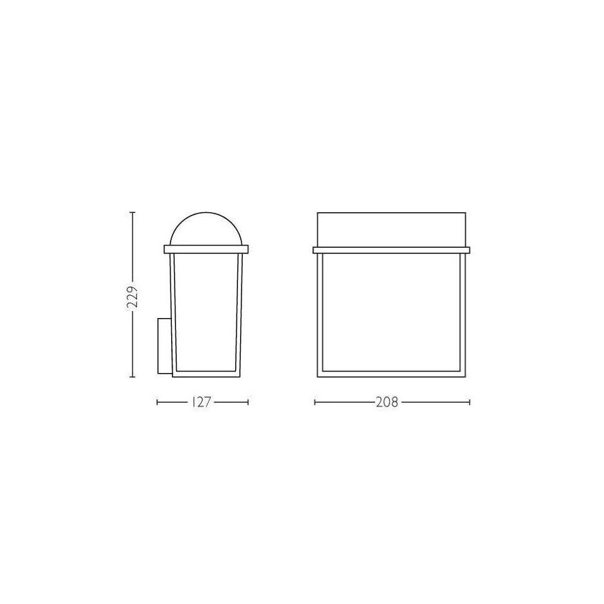 Philips - Уличный настенный светильник 2xE27/42W/230V IP44
