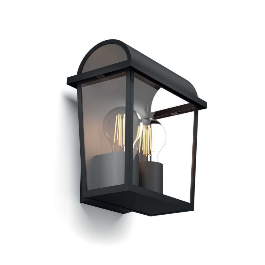 Philips 17235/30/PN - Зовнішній настінний світильник HARVEST MyGarden 2xE27/42W/230V IP44