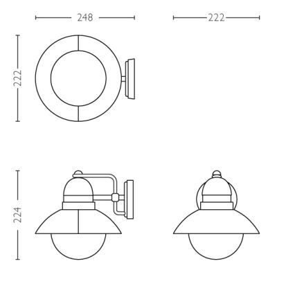 Philips - Вуличний світильник 1xE27/60W/230V IP44