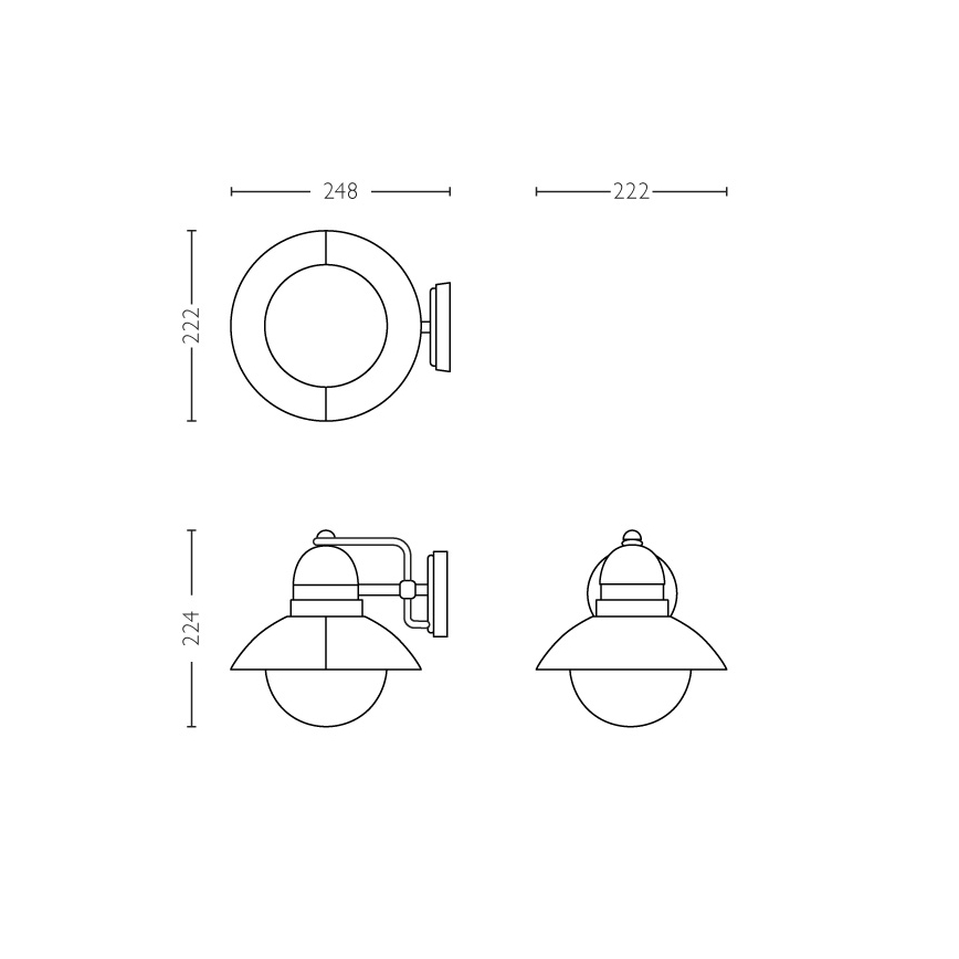 Philips - Вуличний світильник 1xE27/60W/230V IP44