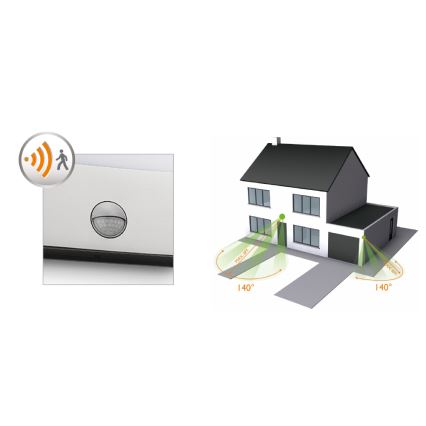 Philips - Светодиодный уличный светильник с датчиком 1хLED/3W IP44