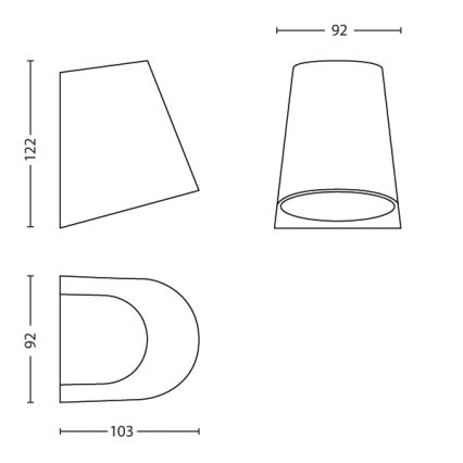 Philips - Вуличне світлодіодне освітлення 1xLED/3W/230V IP44