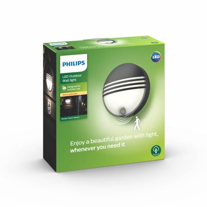 Philips - LED Зовнішній настінний світильник з датчиком LED/6W/230V IP44