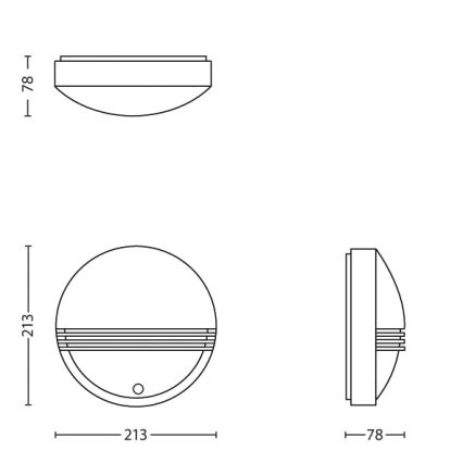 Philips - Уличный светодиодный настенный светильник с датчиком 1xLED/6W/230V IP44
