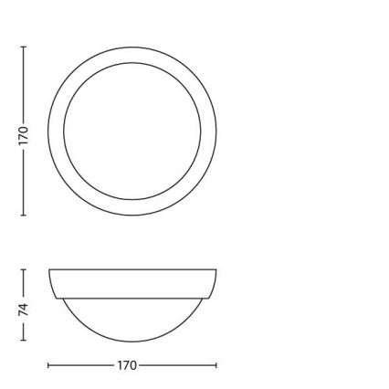 Philips - Светодиодный уличный светильник 1xLED/3,5W IP44