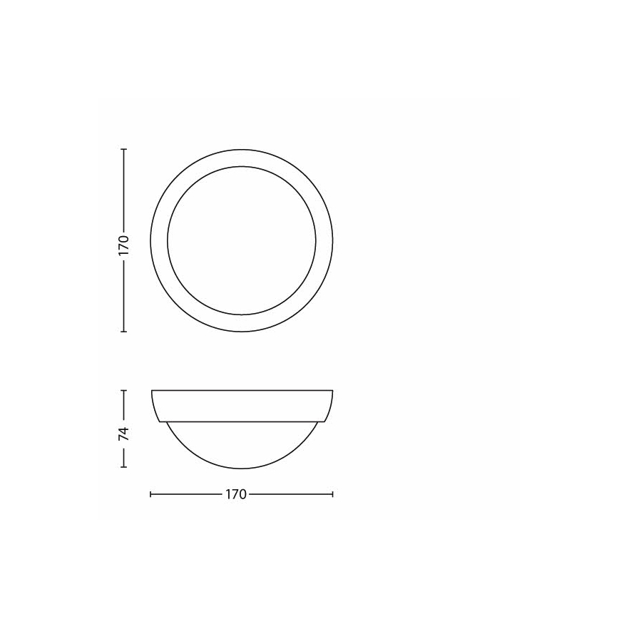 Philips - Светодиодный уличный светильник 1xLED/3,5W IP44