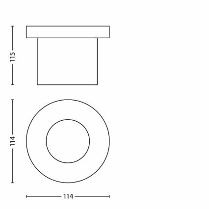 Philips - LED уличный встраиваемый светильник для проезда LED/3W/230V