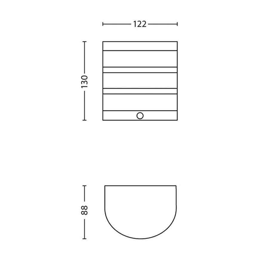 Philips - Уличный светодиодный настенный светильник с датчиком 1xLED/3W IP44