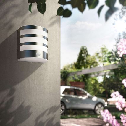 Philips - Вуличний світлодіодний настінний світильник з датчиком 1xLED/3W IP44