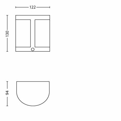 Philips - Уличный светодиодный настенный светильник с датчиком 1xLED/3,5W IP44
