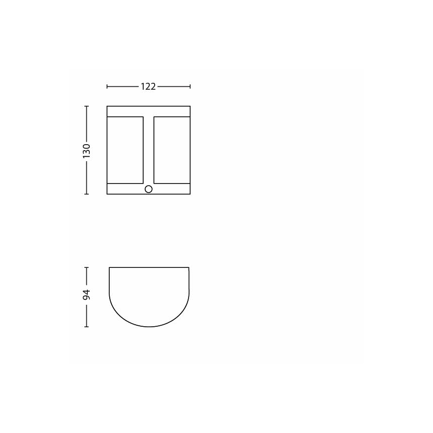 Philips - Уличный светодиодный настенный светильник с датчиком 1xLED/3,5W IP44