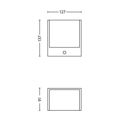 Philips - Світлодіодний вуличний світильник з датчиком 1xLED/3,5W IP44