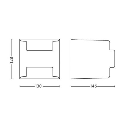Philips - Вуличний настінний світильник 2xLED/4,5W/230V IP44