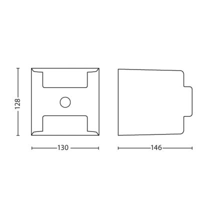 Philips - Уличный светильник с датчиком 2xLED/4,5W/230V IP44