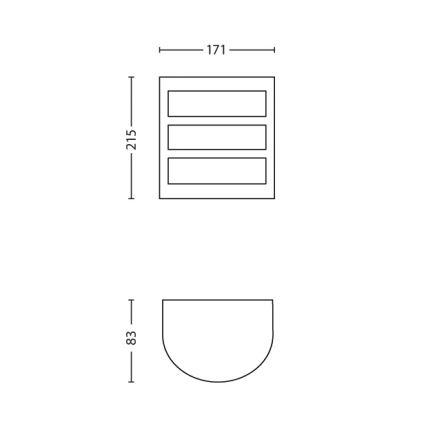 Philips - Вуличний настінний світильник 1xLED/6W/230V IP44