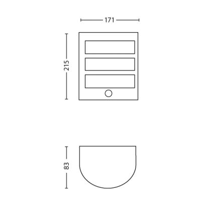 Philips - Уличный светильник с датчиком 1xLED/6W/230V IP44