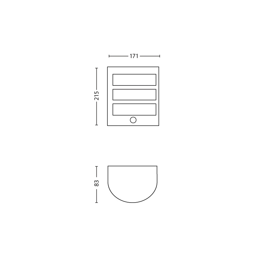 Philips - Уличный светильник с датчиком 1xLED/6W/230V IP44