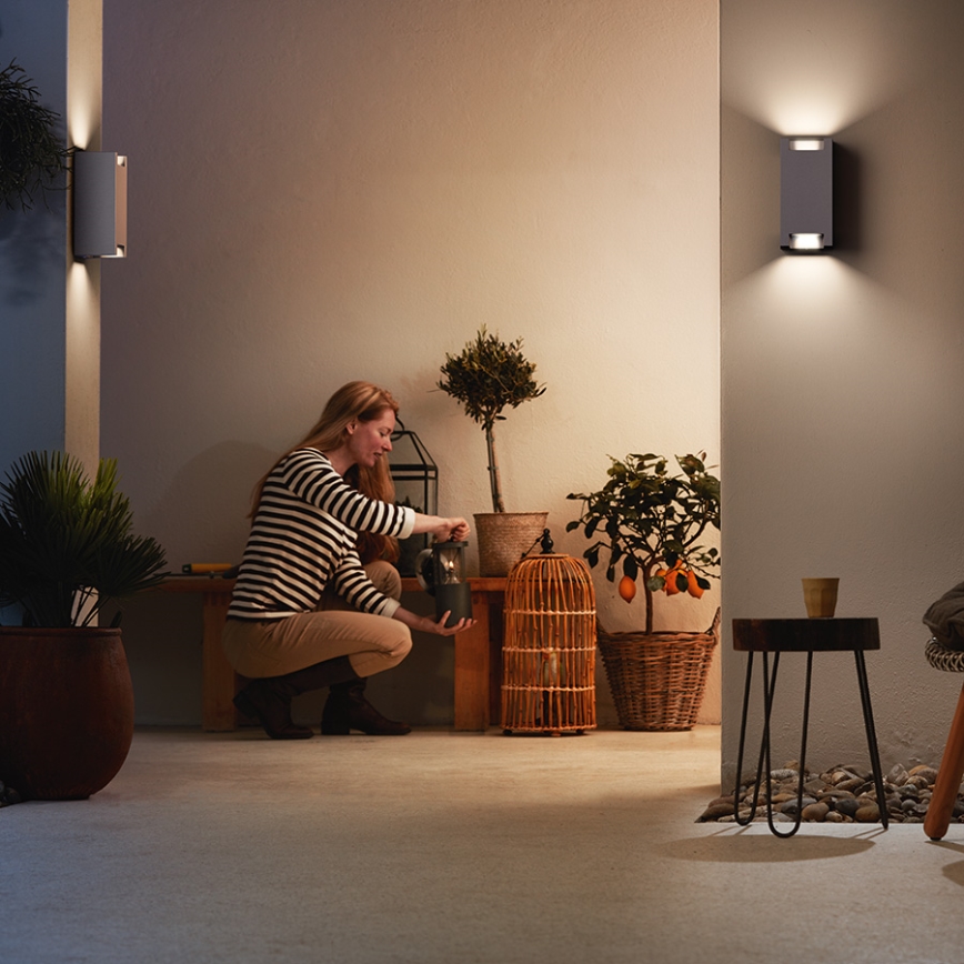 Philips - Зовнішній настінний світильник 2xGU10/5W IP44