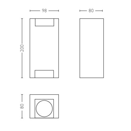 Philips - Зовнішній настінний світильник 2xGU10/5W IP44