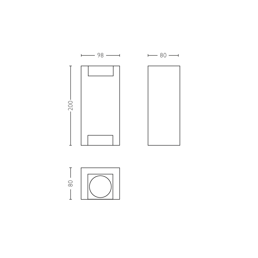 Philips - Зовнішній настінний світильник 2xGU10/5W IP44
