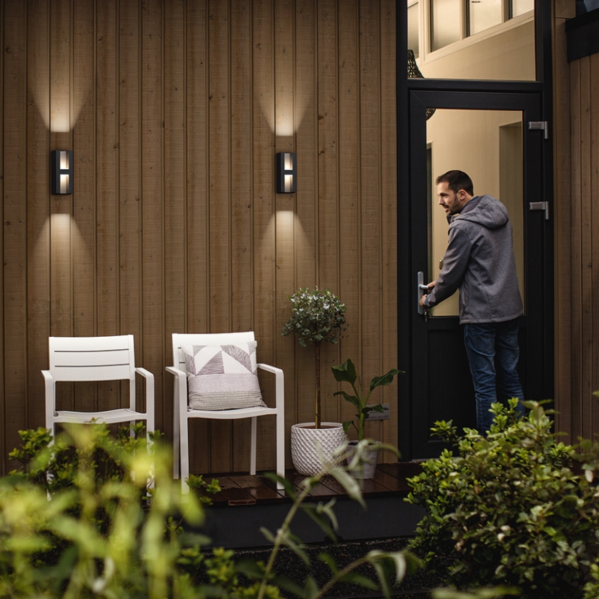 Philips - Вуличний світлодіодний настінний світильник 2xLED/4,5W IP44