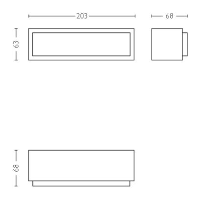 Philips - Уличный светодиодный настенный светильник LED/4,5W IP44