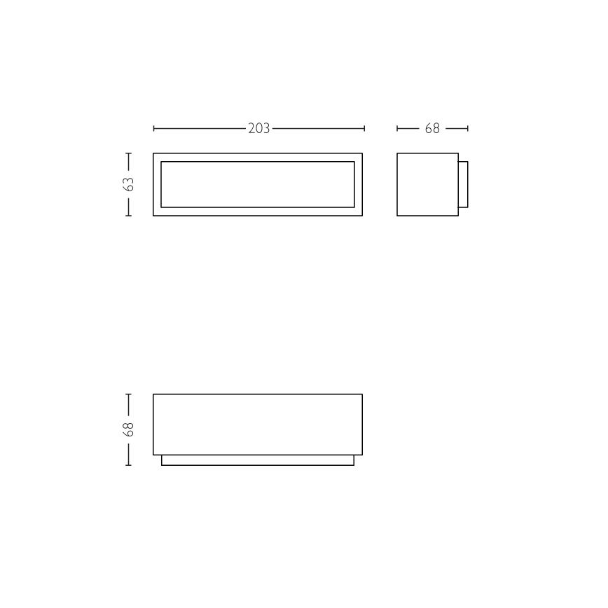 Philips - Уличный светодиодный настенный светильник LED/4,5W IP44