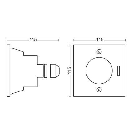 Philips - Светодиодный уличный светильник для подсветки дорожек LED/3W